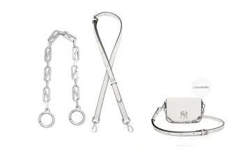 GUYI Leather Bag Accessories Women's White/Black