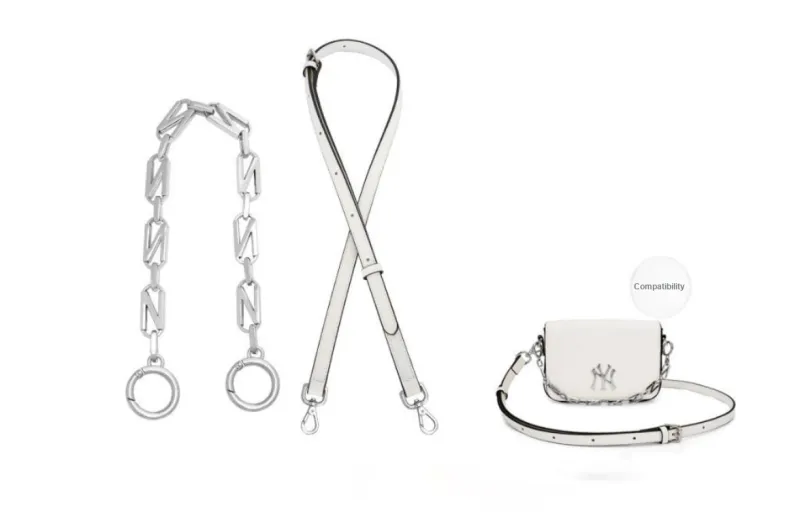 GUYI Leather Bag Accessories Women's White/Black-0