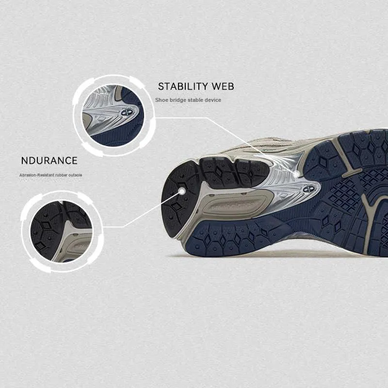 New Balance NB 2002R Slip Resistant Cushioning Wear Resistant Low Top Kids' Running Shoes Gray Black Teenagers-3
