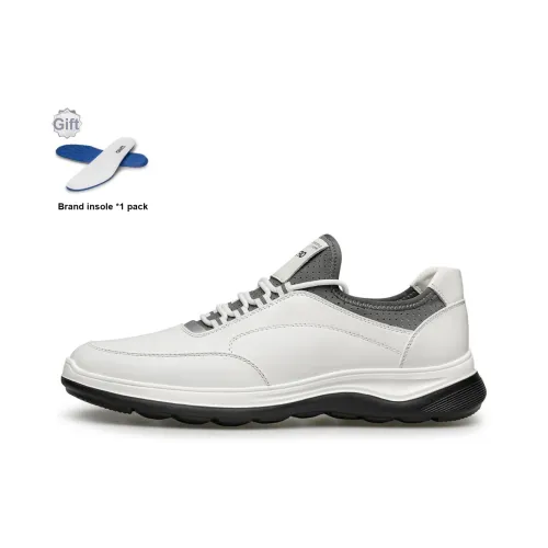 ZRO Anti Slip Wear Resistant визуально увеличивает рост Низкий Топ Повседневная обувь Мужская Белая