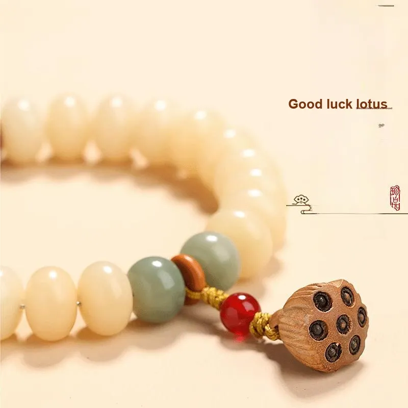 WAW White Jade Bodhi Bracelets Women's-3