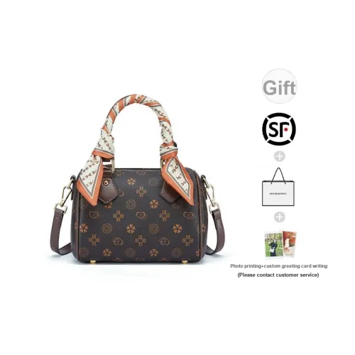 RED DRAGONFLY ПВХ Сумка Mom And Girlfriend Бостонская сумка Сумка через плечо Сумка обычная женская Темный кофейный