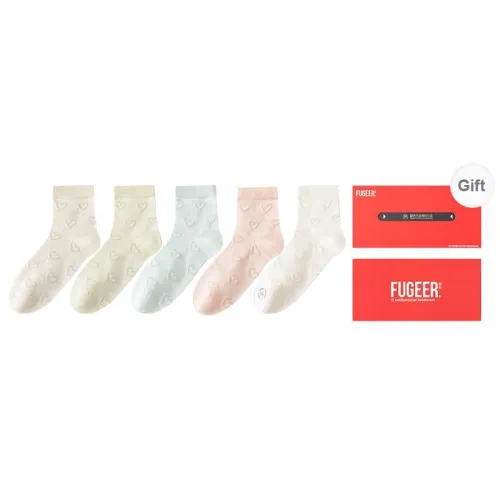 FUGEER Mid-Calf Socks Women's Box 5-Pack