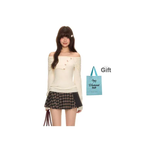 WEEKEND HUB Off Плечо Трикотаж Женский