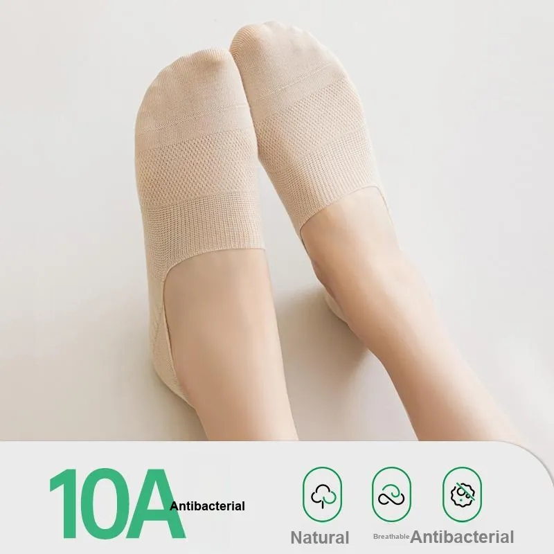 QINXIANGJIAN No Show Socks Women's 5 Pack-3