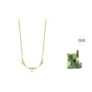 TIANWANG Stone Necklaces Women's White & Gold