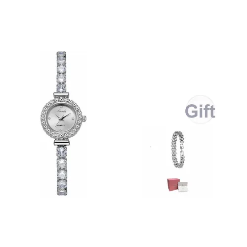 LANDU Кварцевый механизм сплав ремешок женские часы белый циферблат