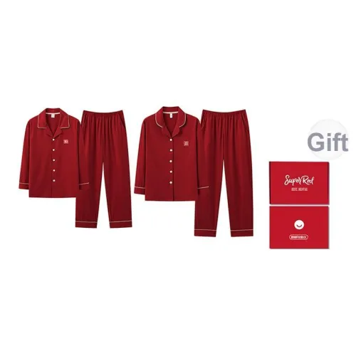 Qin Jing Красный Унисекс Пижамные комплекты