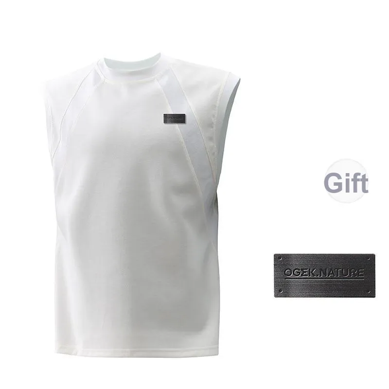OGEK Tank Top Unisex Light Gray Comes With Random Tank Top+Brooch-10