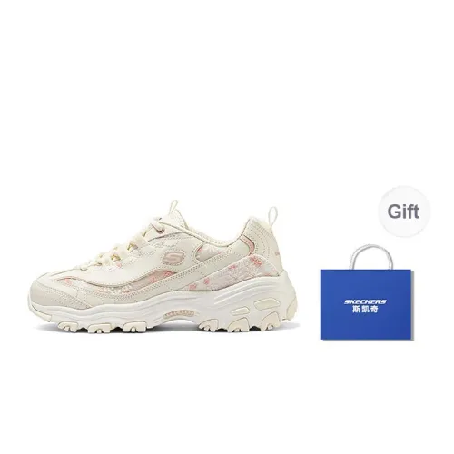 Skechers Flower Sea Bear Non-slip And Sweat-wicking Low-Top Chunky Sneakers Women's Rose Pink