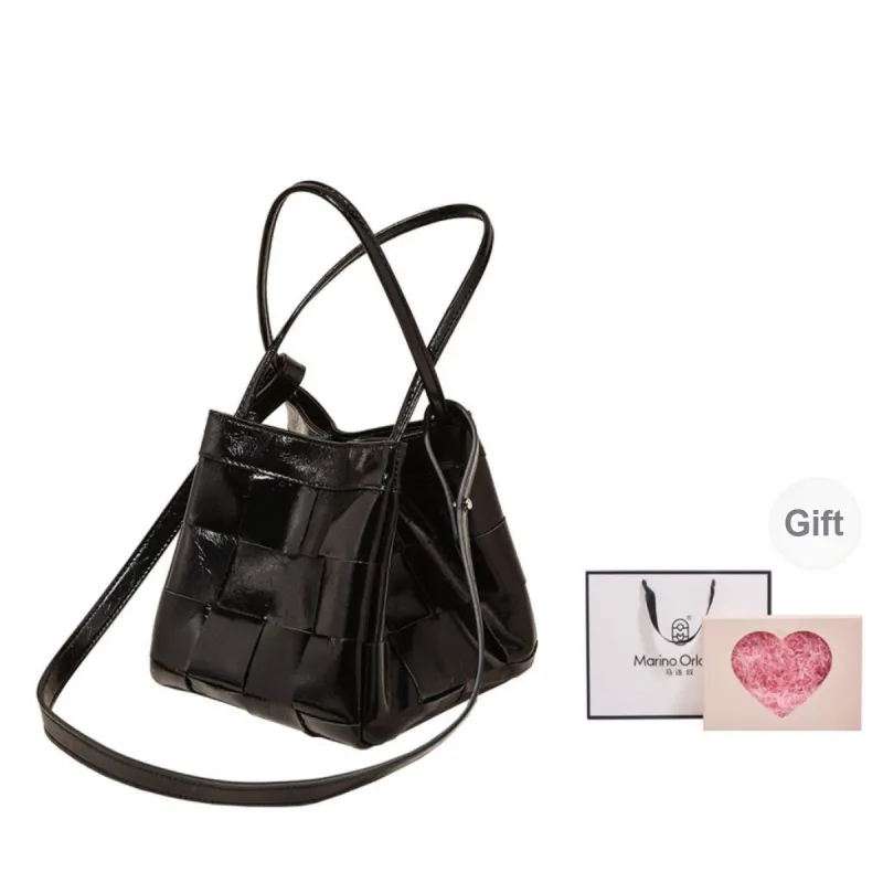 Marino Orlandi Synthetic Leather Bonded Cow Split Leather Handbag Small Size Women's Multicolor-21