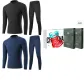 Mock Neck 2-Piece Underwear Set (Black+Navy Blue) 100% cotton Antibacterial/Premium Gift Box Set
