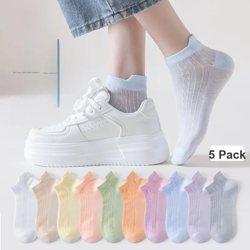 XIA.WA.ZHI.XIU Ankle Socks Women's Box 5 Pack-18