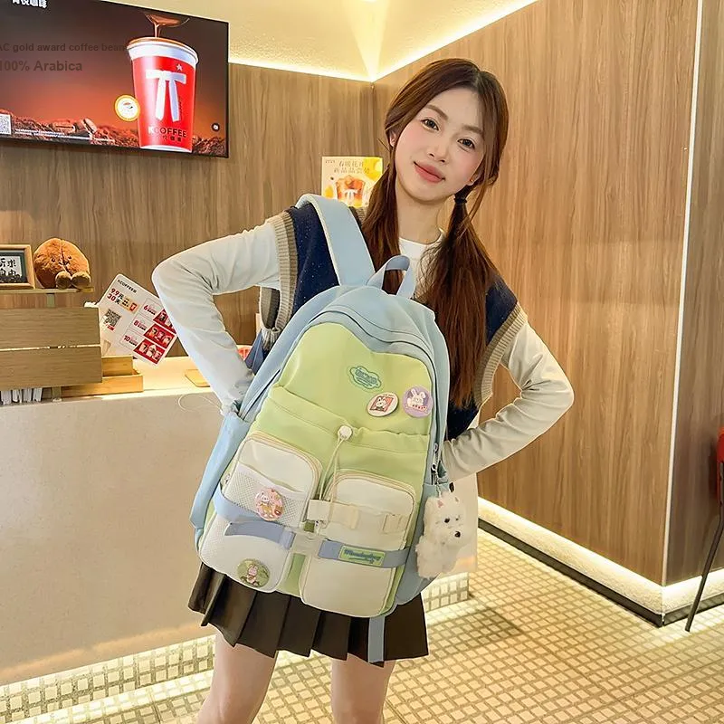 LUVISTRUE Nylon Backpack Unisex Multicolor-5
