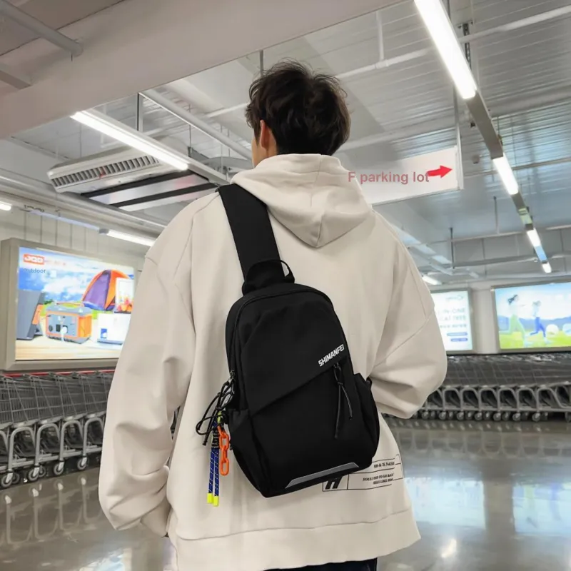 GOX Nylon Crossbody Bag Sling Bag Regular Unisex White/Gray/Black-8