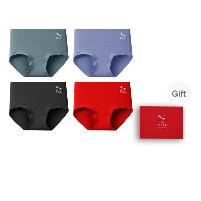 RED DRAGONFLY Cotton Panties Women's Gift Box Set Of 4-12