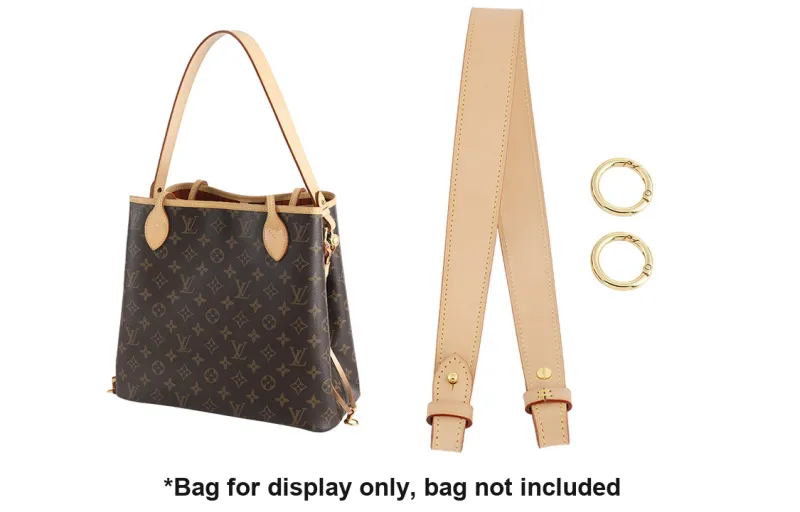 Luxury Care Artisan Workshop Cow Leather Bag Strap Women's Beige-8