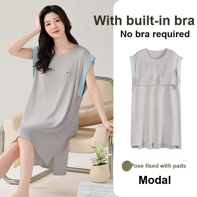 GOSO Nightgown Women's Light Gray-7