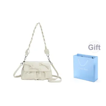 COLINS KEIRS Synthetic Leather Trendy Business Casual Crossbody Shoulder Bag Regular Women's Ecru