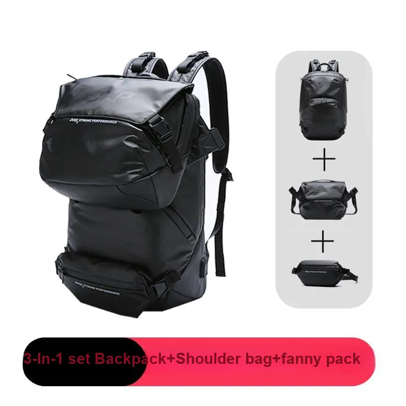 Jeep Fabric Outdoor Hiking Bag Backpacks Regular Unisex Black-5