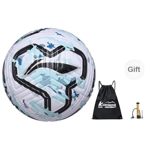 LiNing Size 5 Soccer TPU Seamless Thermal-bonding Unisex White Black Blue