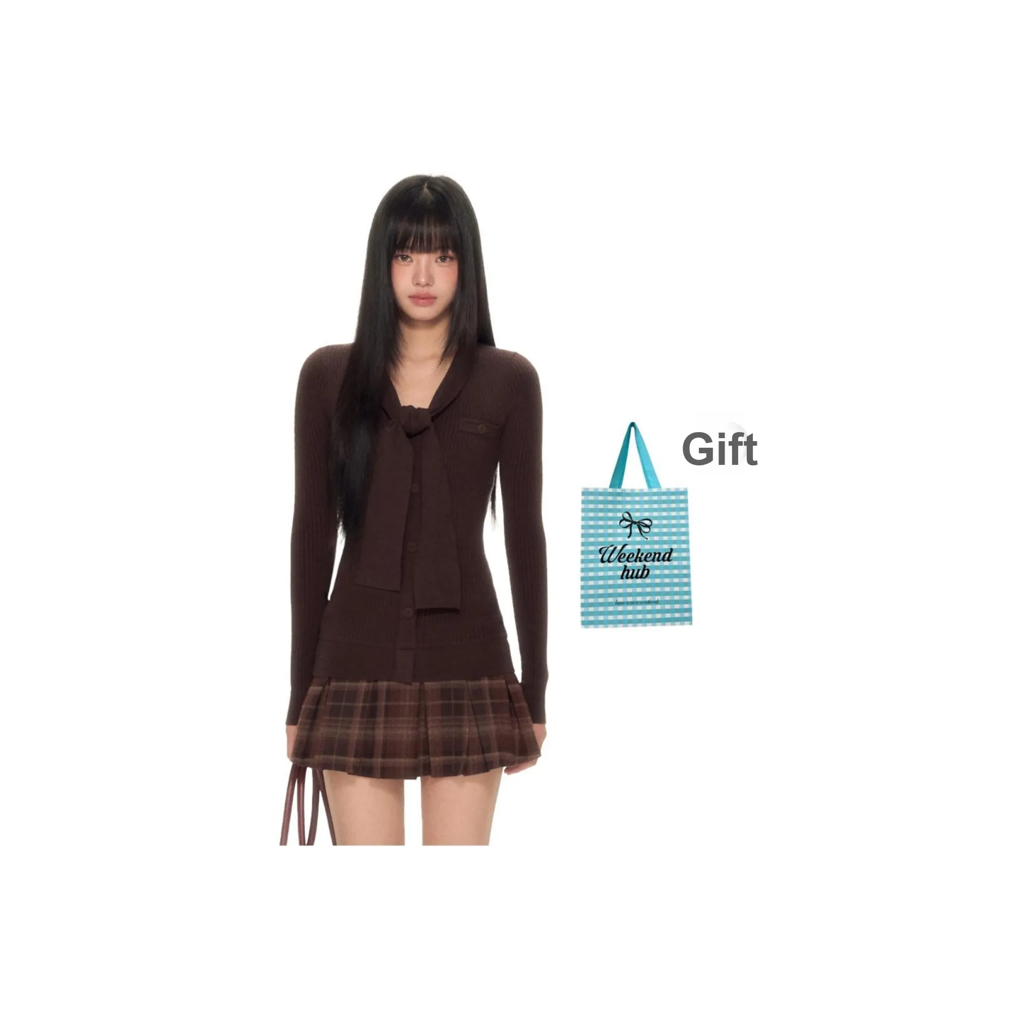 WEEKEND HUB Длинное платье с длинными рукавами женское