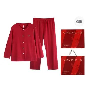 Xuan Liang Pajama Set Women's Gift Box Set Maroon