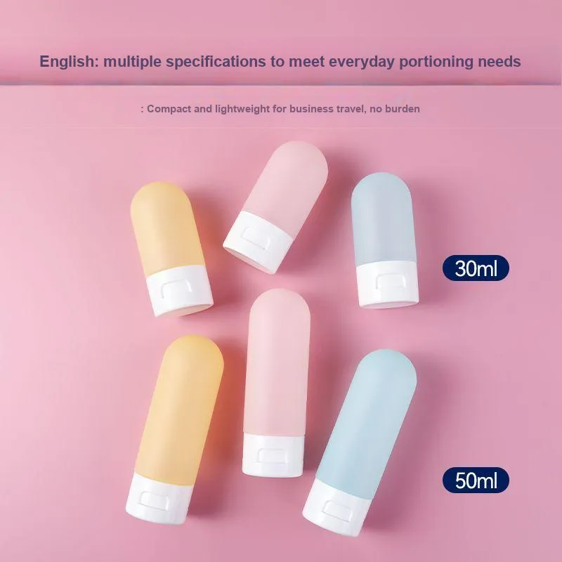 JIAOXUEFEI Portable Travel Lotion Sample Size Shampoo Shower Gel Combination Skincare Product Empty Bottle 50ML-3