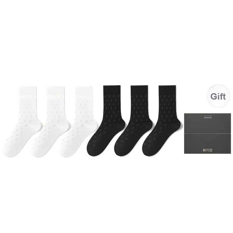 B&C.Room Mid Calf Socks Men's 6 Pairs Gift Box Packaged-6