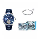 Silver Case Blue Dial