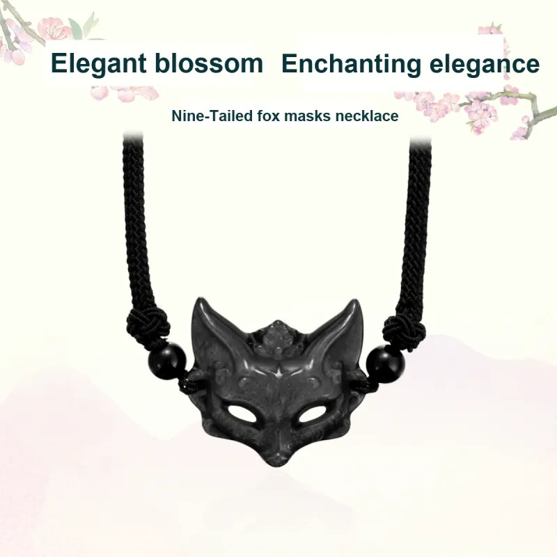 QUIET LOVE Obsidian Necklaces Unisex-1
