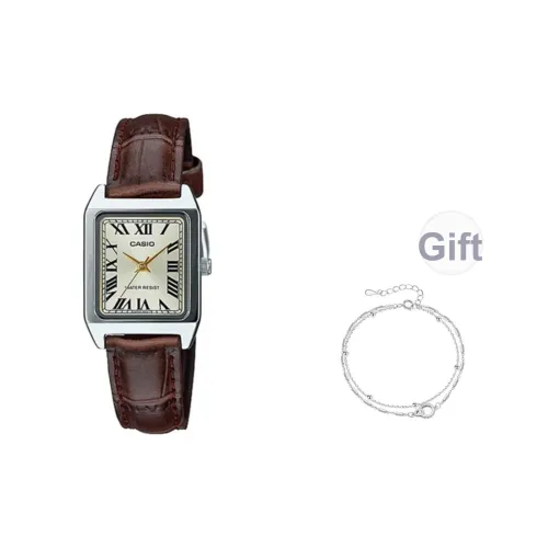 CASIO Кварцевый механизм Часы Женские Золотистый циферблат