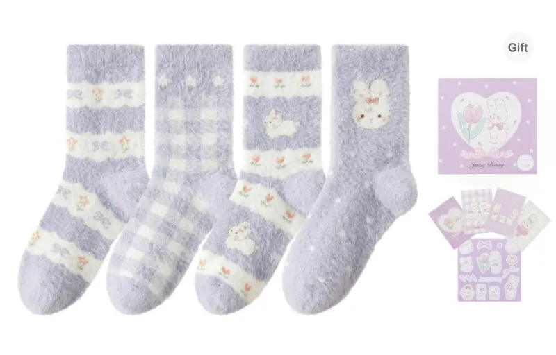 Caramella x Kiki Mid Calf Socks Women's Box 4 Pack-5