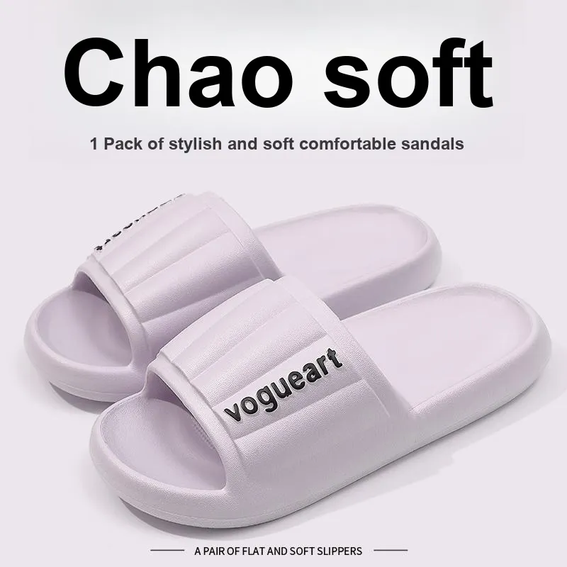 Foot Recreation Home Practical Summer Slip Resistant Quiet Bathroom Bathing Soft Sole Slippers-25