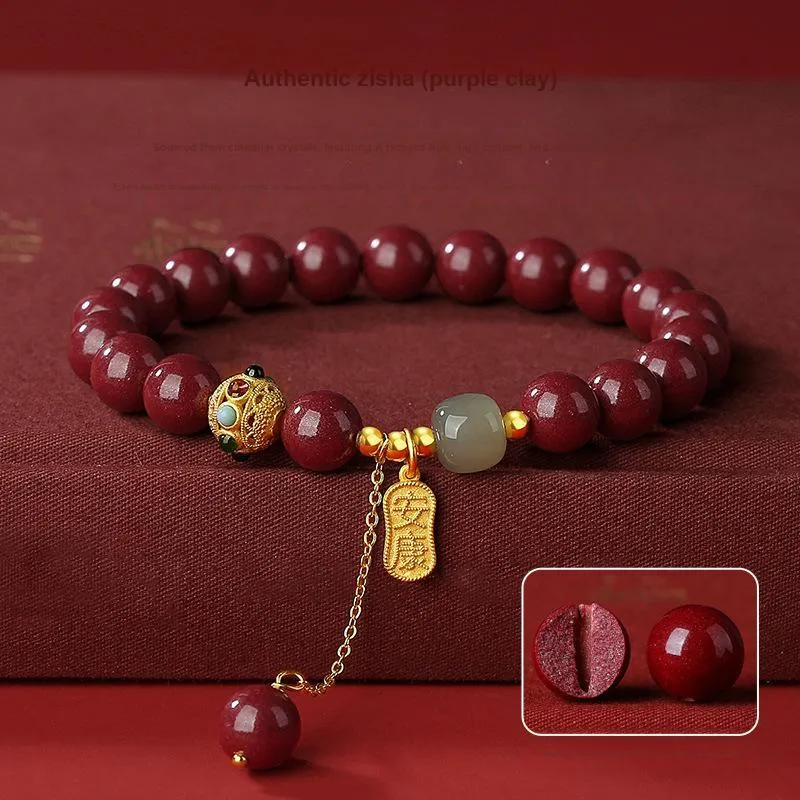 Regalrose Cinnabar Jade Bracelets Women's-1