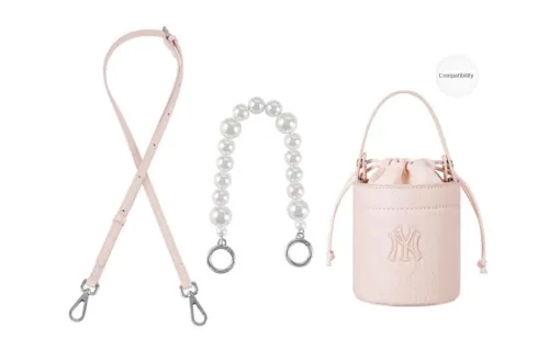 Lan Bao Fan Microfiber Bag Strap Women's Pink, White