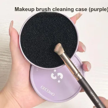 GECOMO Makeup Brush Cleaning Box+Makeup Brush No Wash Cleaning Spray Combo, Quick Dry Washable Makeup Tool Cleaning