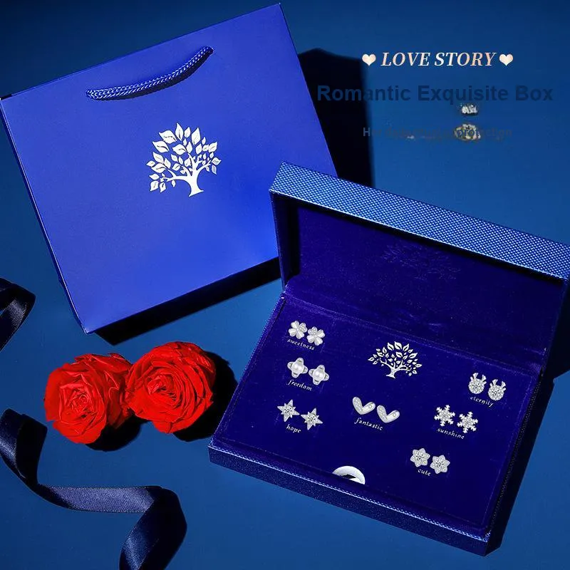 Specialoutlook 999 Fine Silver Needle Stud Earrings Women's-1