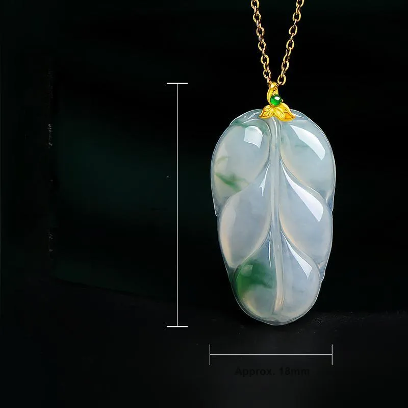 With The Heart Of The Jade Ice Glutinous Jadeite Necklaces Women's-2