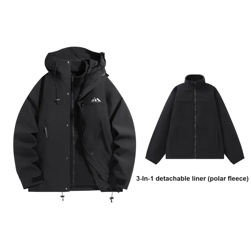 FASTFISH Water Resistant Windproof Warm Cold Resistant Windbreaker Jacket Unisex-1