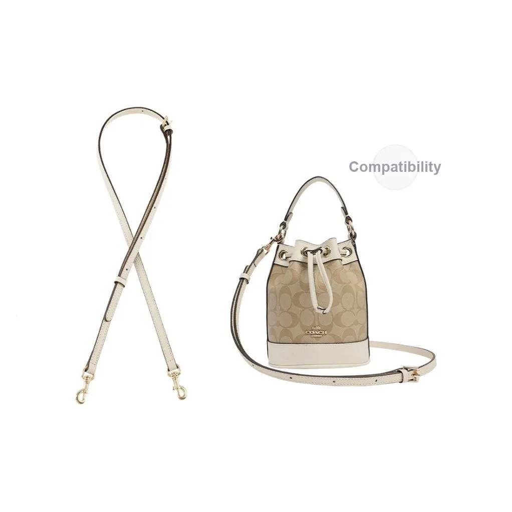 Lan Bao Fan Artificial Leather, Microfiber Bag Accessory, Modified Bag Strap Unisex Ecru