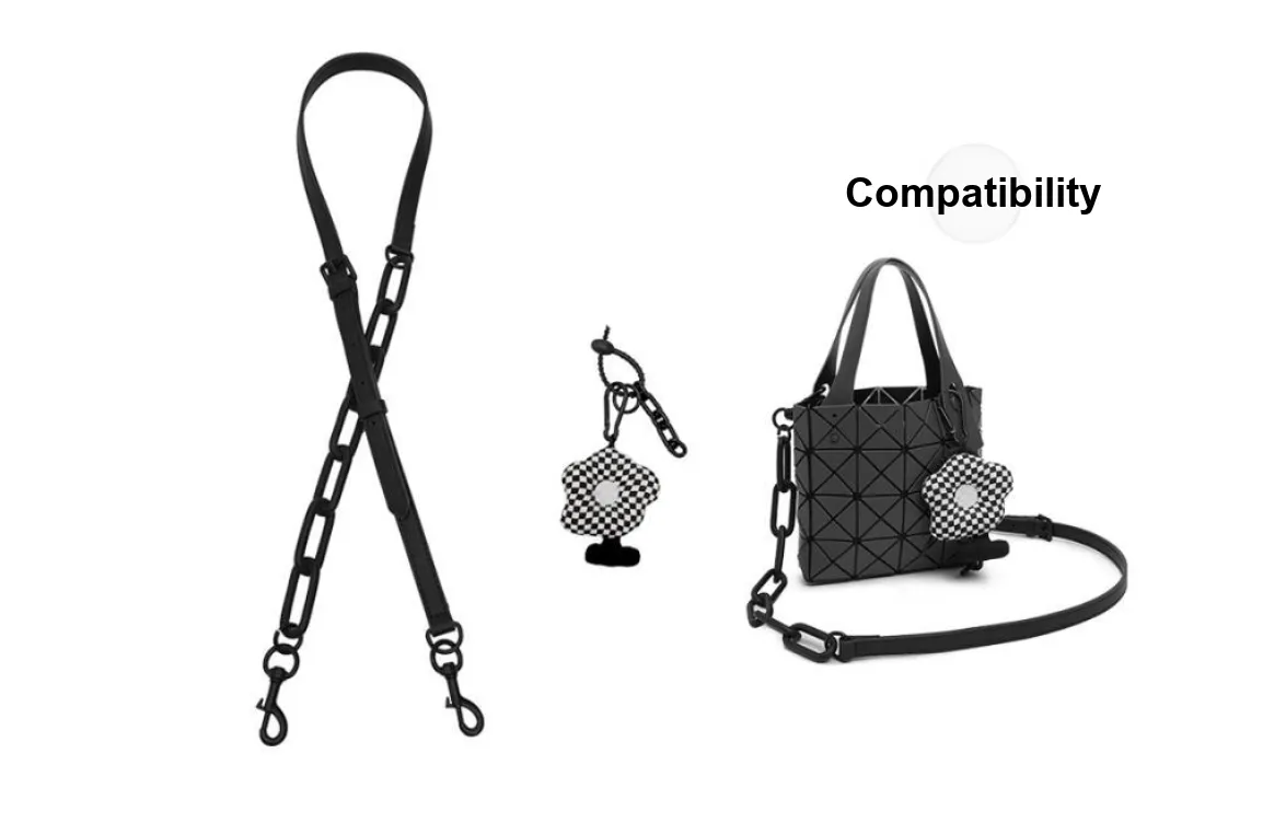 Lan Bao Fan Cow Leather Bag Accessory Unisex Black