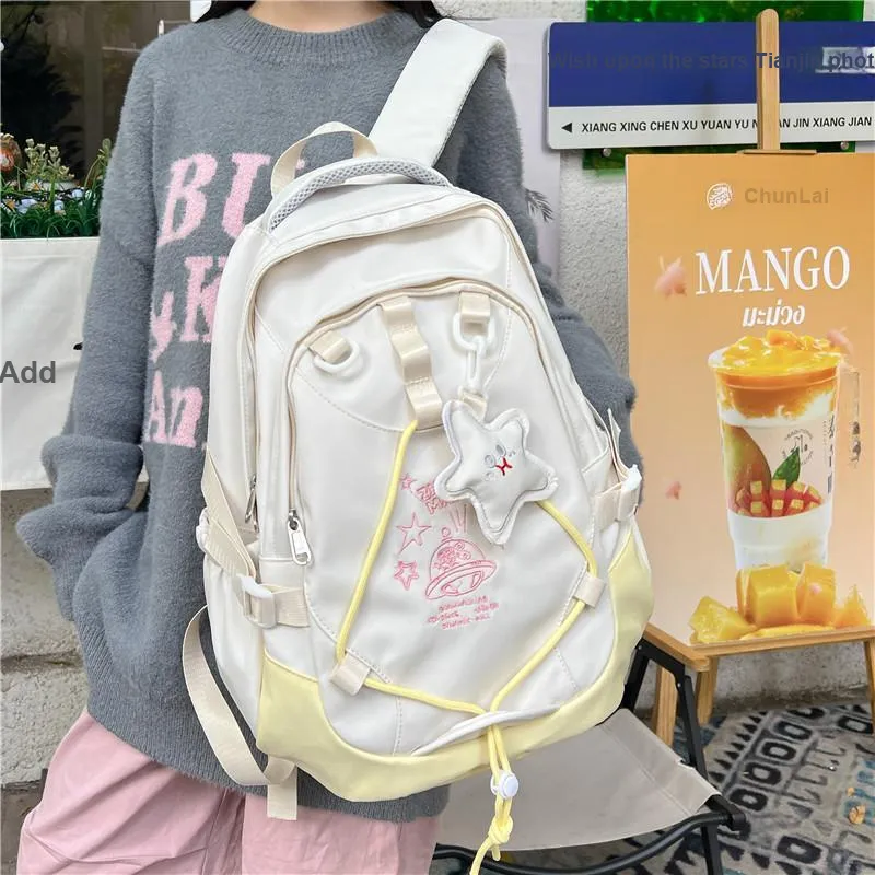 KAMLUI Nylon Fabric Backpack Unisex Multicolor-10