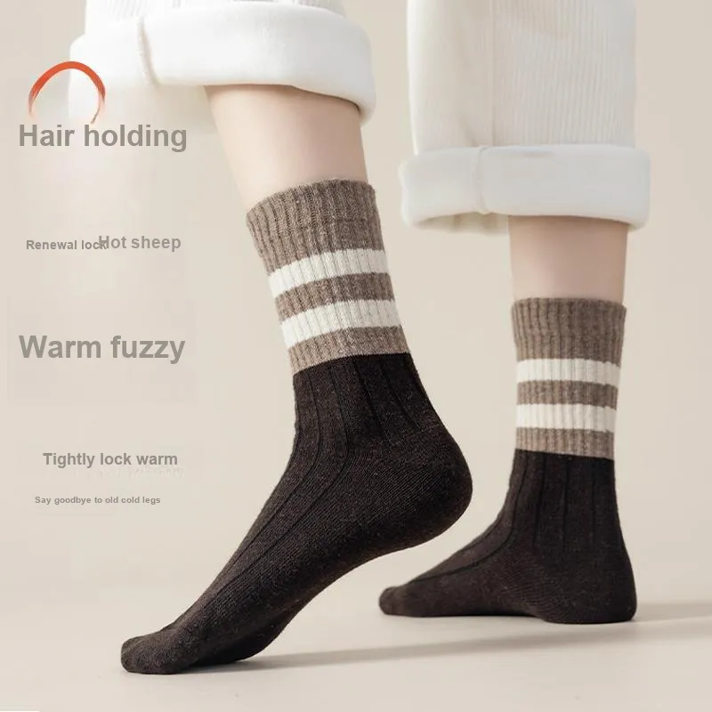 MIIOW Mid Calf Socks Women's 5 Pack-17