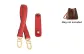 Red 37cm Portable Shoulder Strap+Red Stress Relief Shoulder Pads Set