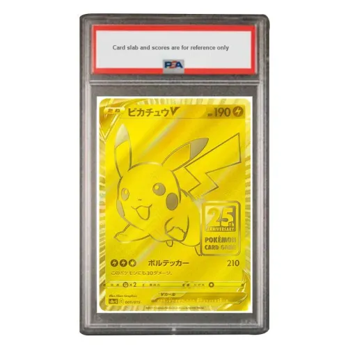 POKEMON 25th Anniversary Gold Commemorative Box, Pikachu V S8a G 001 PSA Japan Version Graded Cards 1