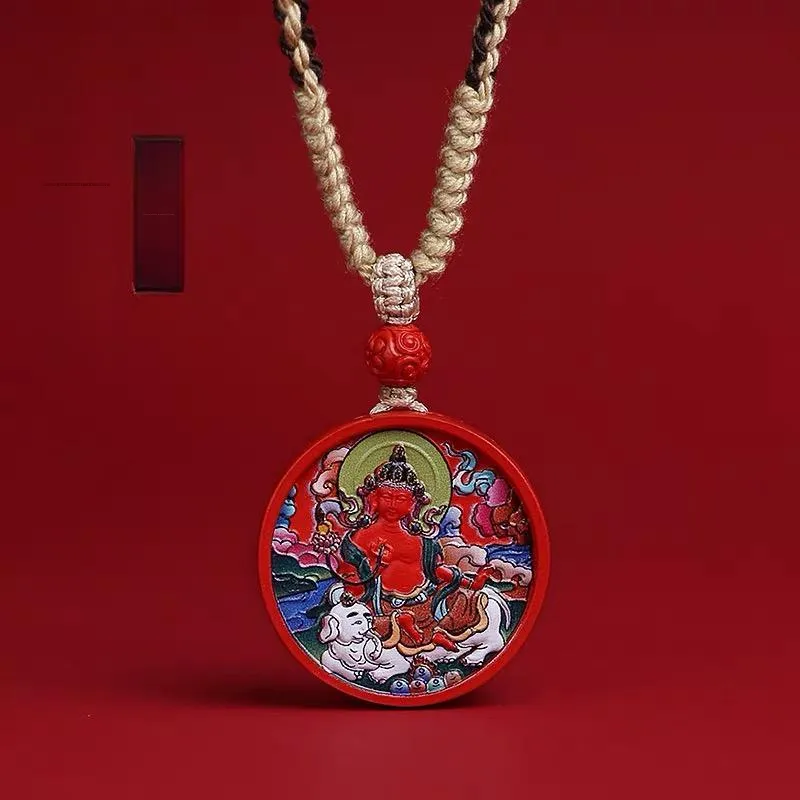 Sima Is Ethereal Reconstructed Cinnabar Pendants Unisex-19