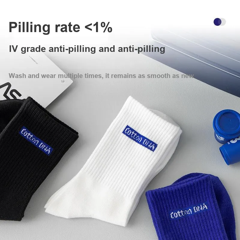 Cotton Gene Mid Calf Socks Unisex 5 Pack-34