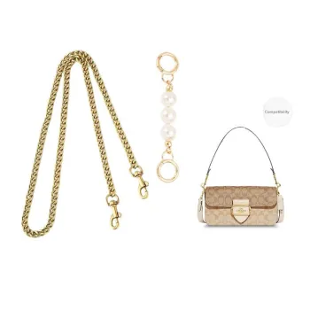 Steel Bag Shoulder Strap Women's Gold Tone