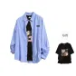 Light Blue Striped (Comes with Black T-Shirt)